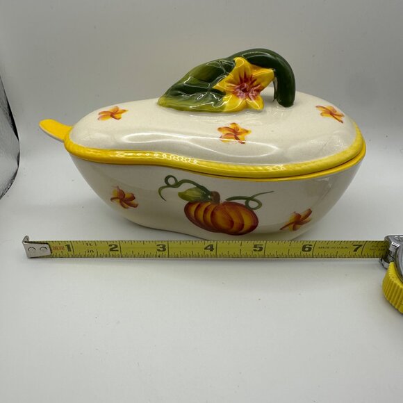 Temp-tations by Tara seasonal 10 oz pear shaped covered dish autumn decor - Picture 6 of 7